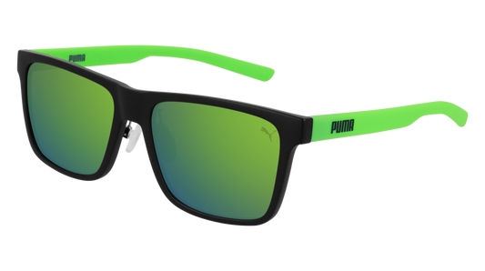 Puma Sunglass Man Black Green Green