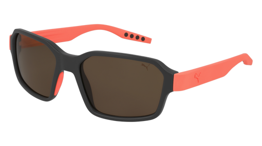 Puma Sunglass Man Black Orange Brown