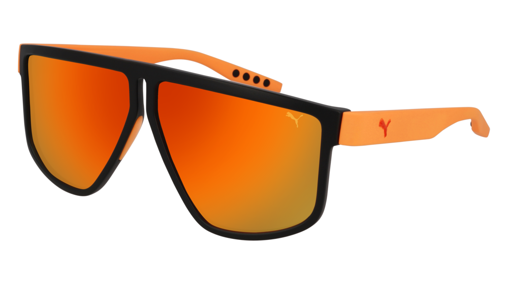 Puma Sunglass Man Black Orange Red