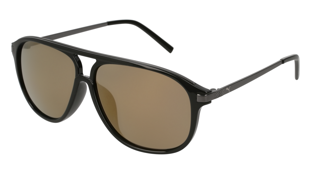 Puma Sunglass Man Black Ruthenium Gold