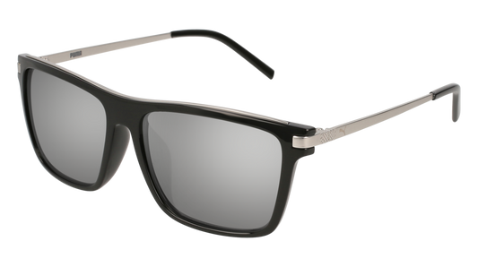 Puma Sunglass Man Black Silver Silver