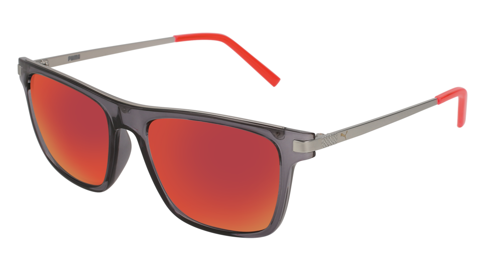 Puma Sunglass Man Grey Silver Red