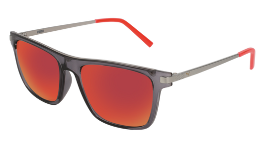 Puma Sunglass Man Grey Silver Red