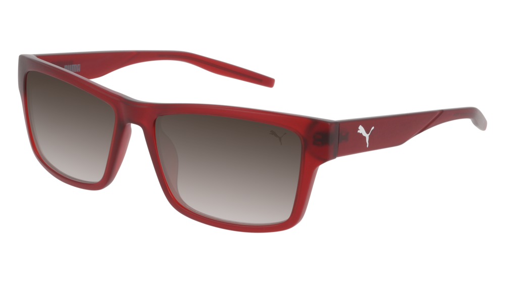 Puma Sunglass Man Red Red Brown