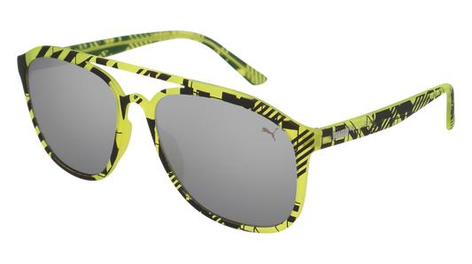 Puma Sunglass Man Yellow Yellow Silver