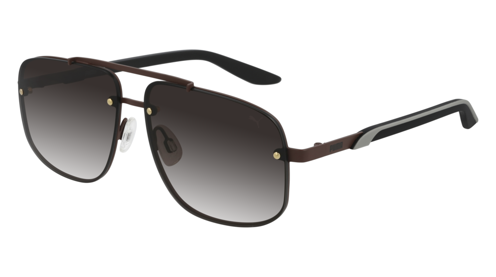 Puma Sunglass Man Brown Black Brown