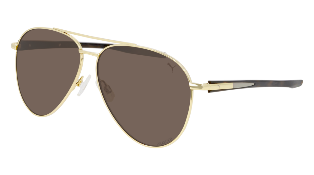 Puma Sunglass Man Gold Havana Brown