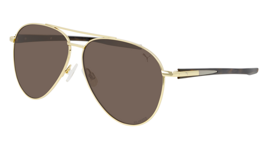 Puma Sunglass Man Gold Havana Brown