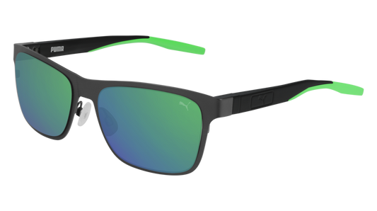 Puma Sunglass Man Ruthenium Black Green