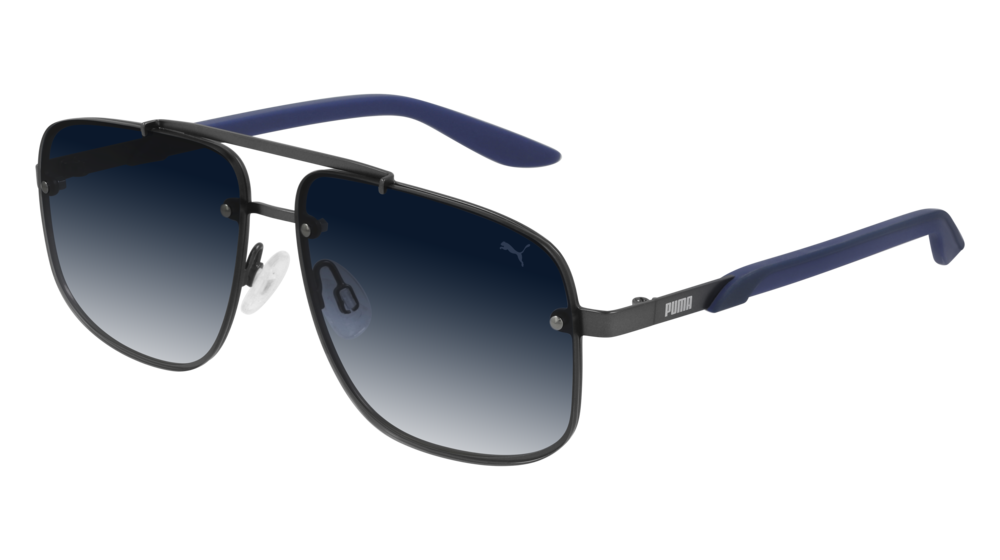 Puma Sunglass Man Ruthenium Blue Blue