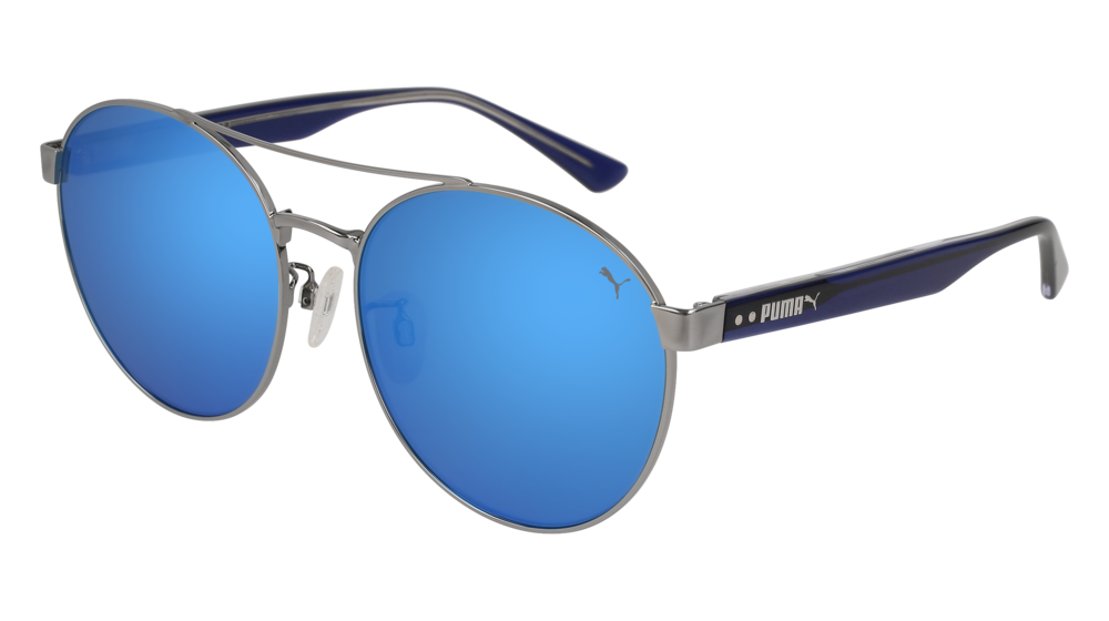 Puma Sunglass Man Ruthenium Blue Light Blue