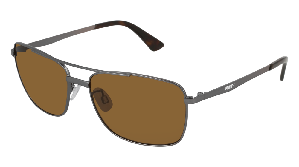 Puma Sunglass Man Ruthenium Ruthenium Brown