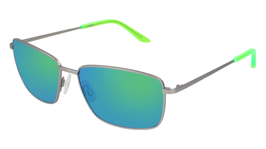 Puma Sunglass Man Ruthenium Silver Green