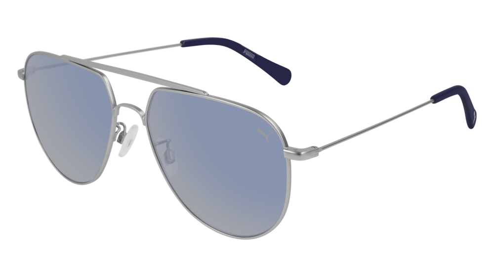 Puma Sunglass Man Silver Silver Blue