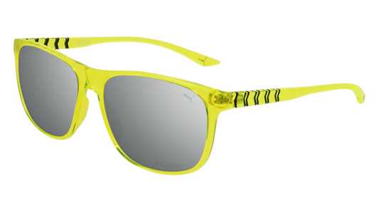 Puma Sunglass Unisex Yellow Yellow Silver