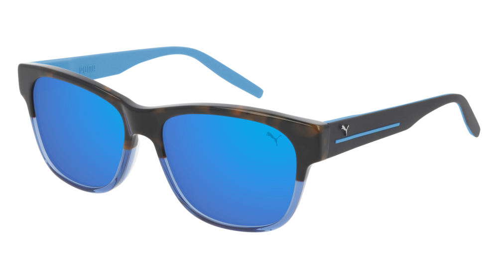 Puma Sunglass Unisex Havana Black Light Blue