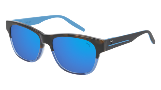 Puma Sunglass Unisex Havana Black Light Blue