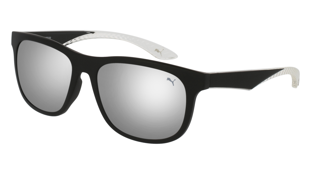 Puma Sunglass Unisex Black Crystal Silver