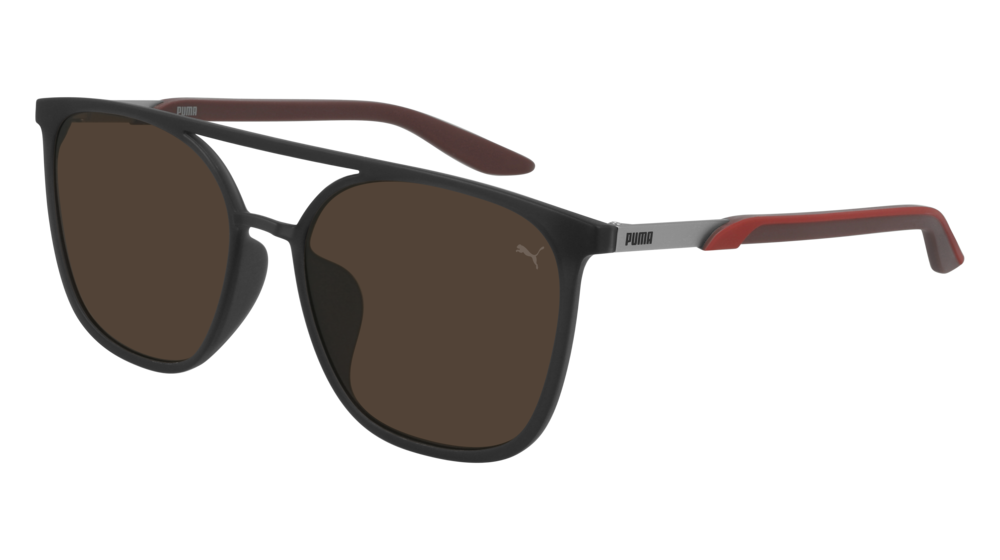 Puma Sunglass Unisex Grey Burgundy Brown