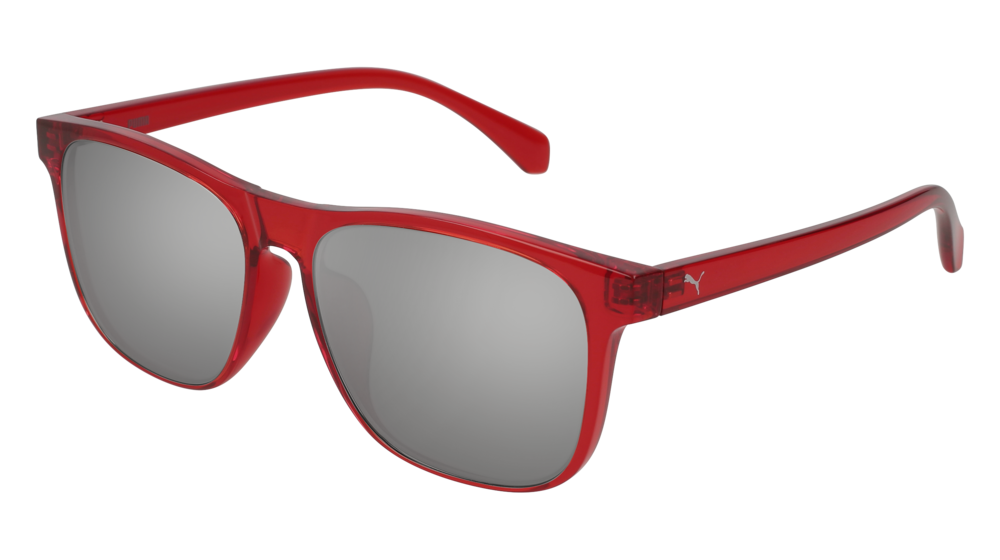 Puma Sunglass Unisex Red Red Silver