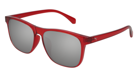 Puma Sunglass Unisex Red Red Silver