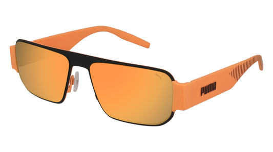 Puma Sunglass Unisex Black Orange Gold