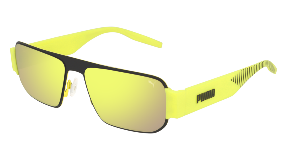 Puma Sunglass Unisex Black Yellow Yellow