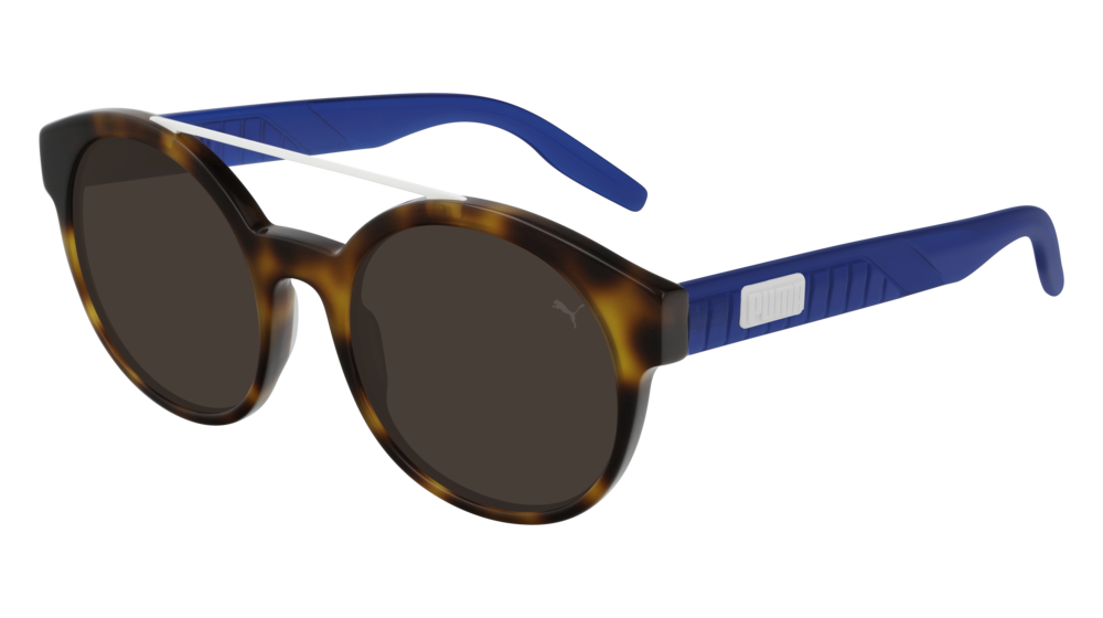 Puma Sunglass Woman Havana Blue Brown