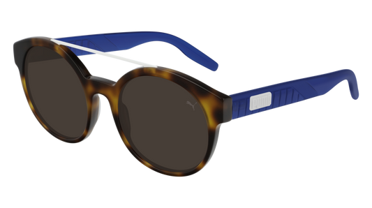 Puma Sunglass Woman Havana Blue Brown