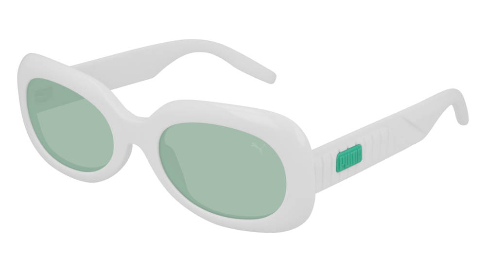 Puma Sunglass Woman White White Green