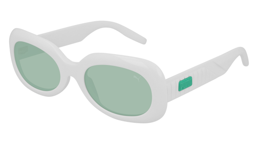 Puma Sunglass Woman White White Green