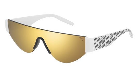 Puma Sunglass Woman White White Gold