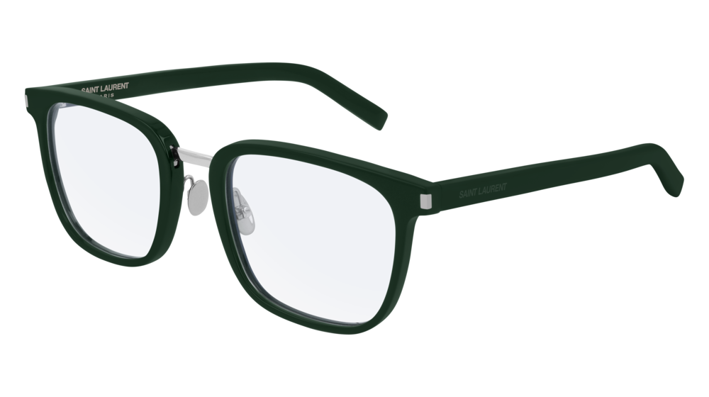 Saint Laurent Optical Frame Man Green Green Transparent