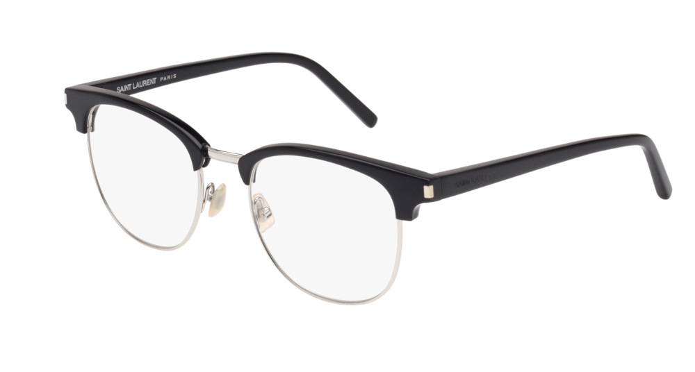 Saint Laurent Optical Frame Man Black Black Transparent