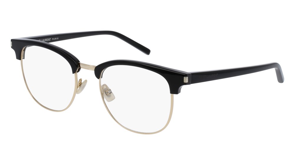 Saint Laurent Optical Frame Man Black Black Transparent