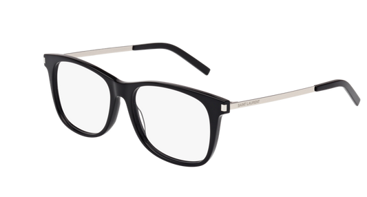 Saint Laurent Optical Frame Man Black Silver Transparent