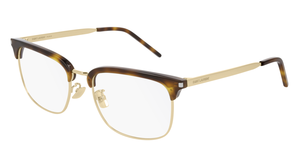 Saint Laurent Optical Frame Man Havana Gold Transparent