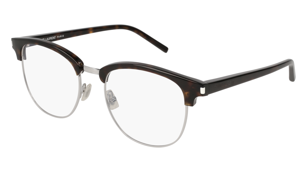 Saint Laurent Optical Frame Man Havana Havana Transparent