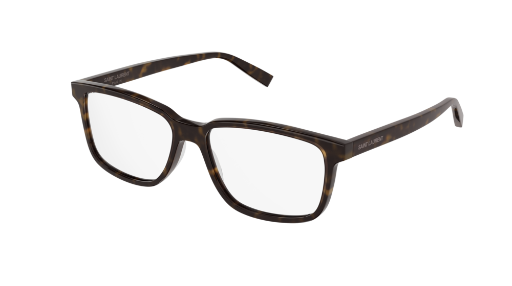 Saint Laurent Optical Frame Man Havana Havana Transparent