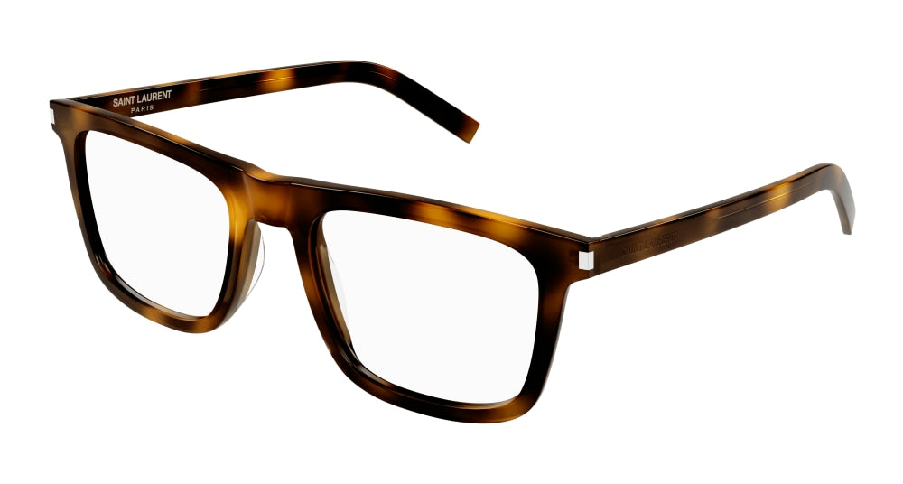 Saint Laurent Optical Frame Man Havana Havana Transparent