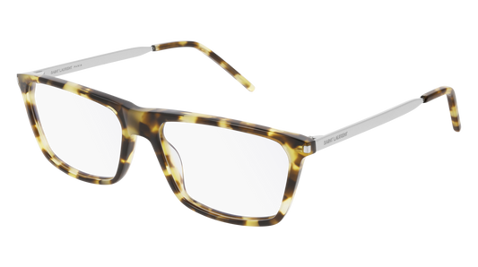 Saint Laurent Optical Frame Man Havana Silver Transparent