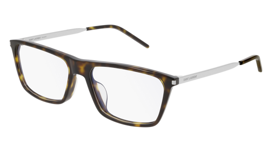 Saint Laurent Optical Frame Man Havana Silver Transparent