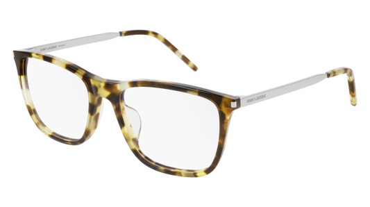 Saint Laurent Optical Frame Man Havana Silver Transparent