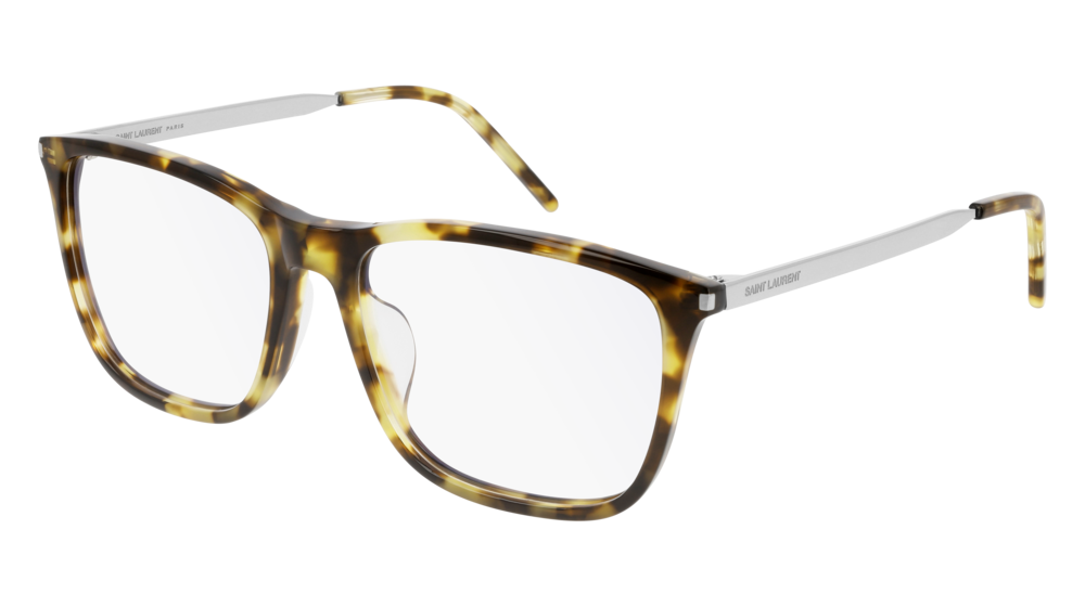 Saint Laurent Optical Frame Man Havana Silver Transparent