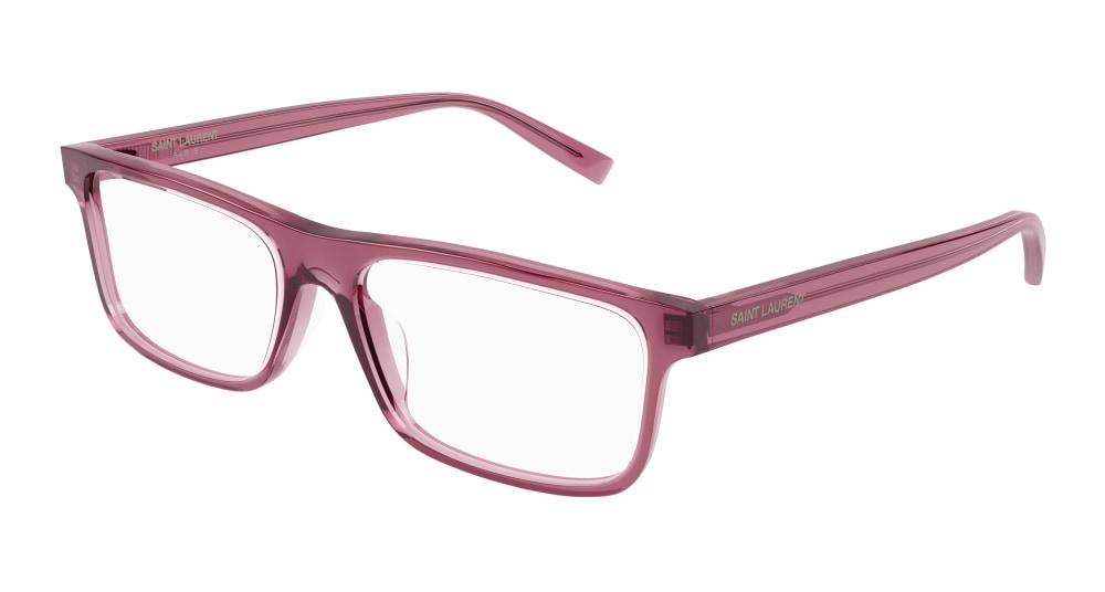 Saint Laurent Optical Frame Man Pink Pink Transparent