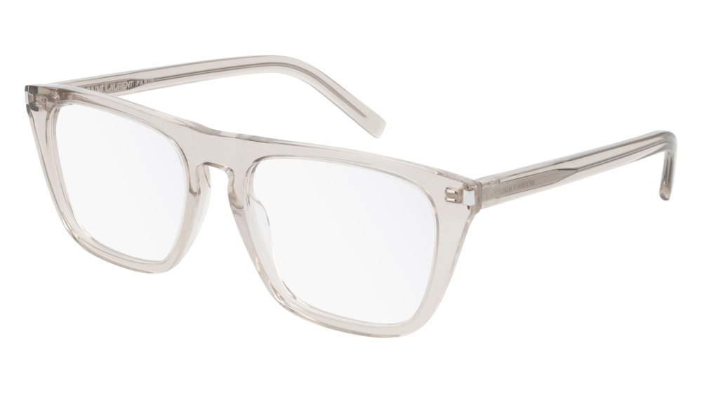 Saint Laurent Optical Frame Unisex Beige Beige Transparent