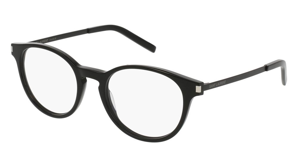 Saint Laurent Optical Frame Unisex Black Black Transparent