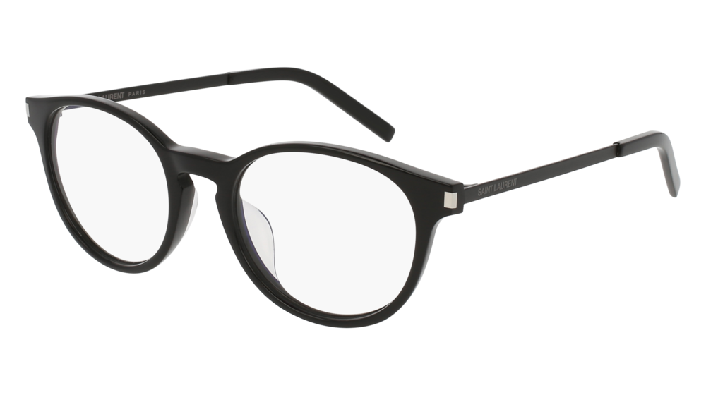 Saint Laurent Optical Frame Unisex Black Black Transparent