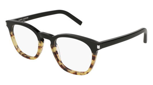 Saint Laurent Optical Frame Unisex Black Black Transparent