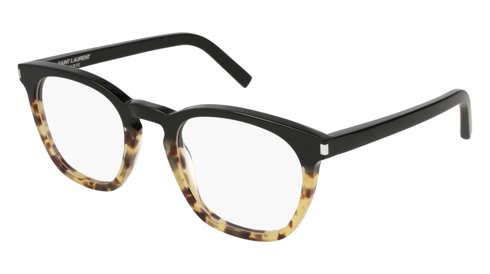 Saint Laurent Optical Frame Unisex Black Black Transparent